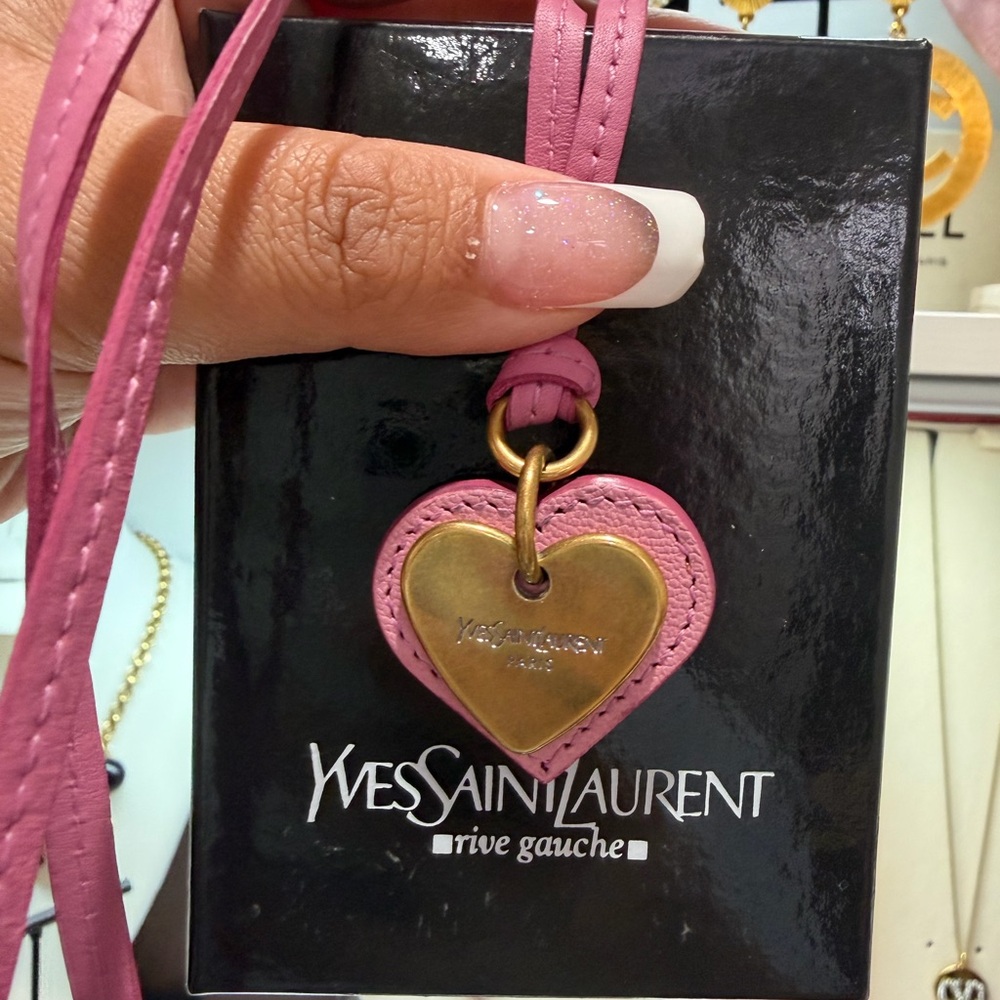 Yves Saint Laurent Pink Heart Necklace